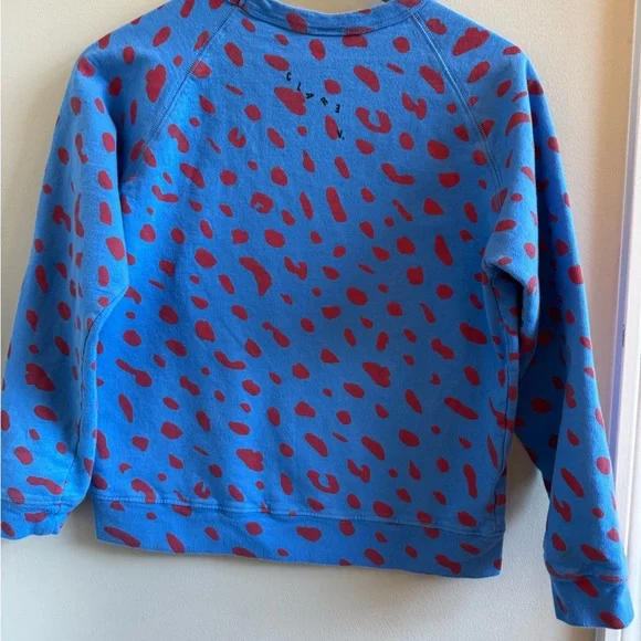 Clare V Blue and Red Jag women’s Sweatshirt - Picture 2 of 5